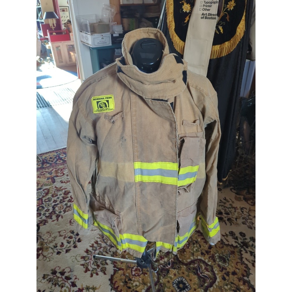 Vintage Retired Firefighter Turnout‎ JACKET FIRE COAT USED 42 X 36 SHELL ONLY!!